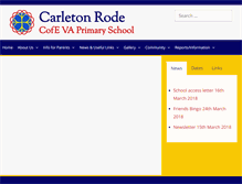Tablet Screenshot of carletonrodeprimaryschool.com